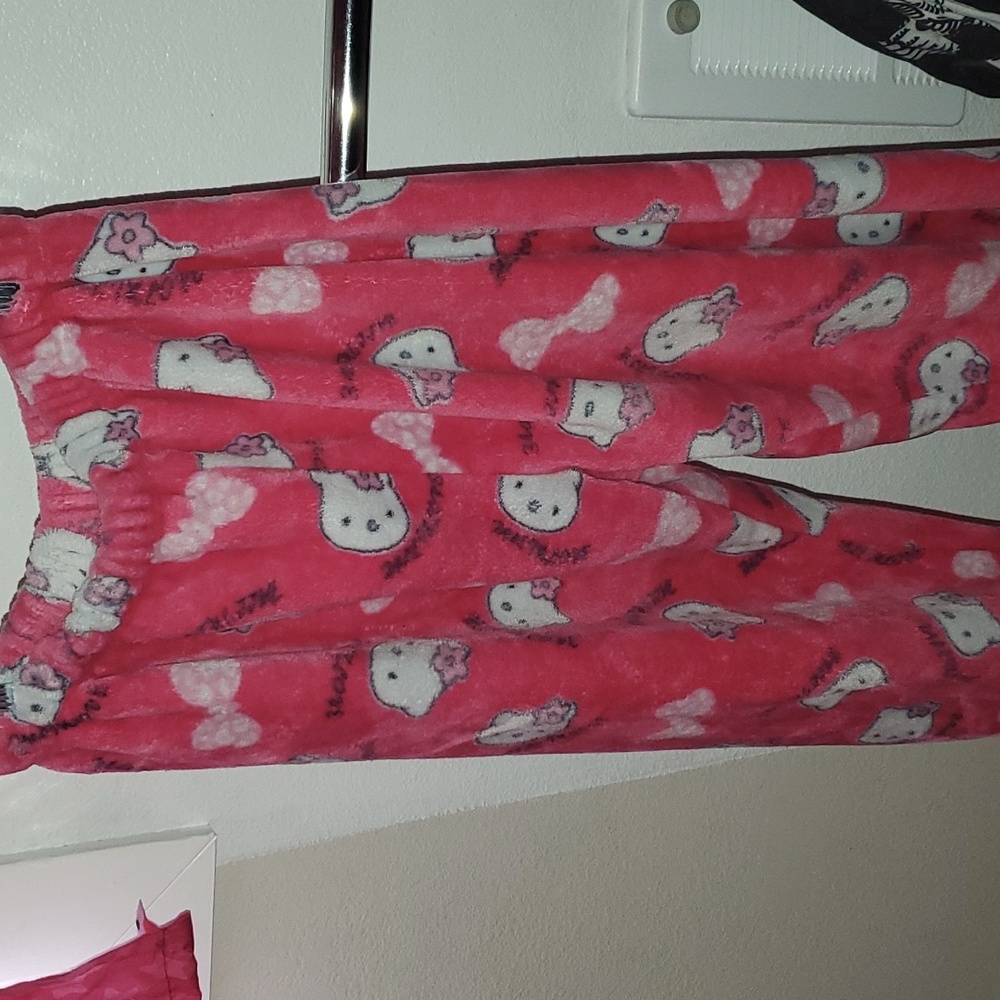 Fluffy Pink Hello Kitty Pajama Pants